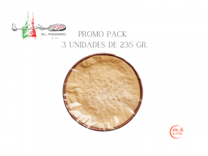 Base De Pizza Redonda Sin Gluten 3 Unidad De 235 Gr. - Hechas A Mano